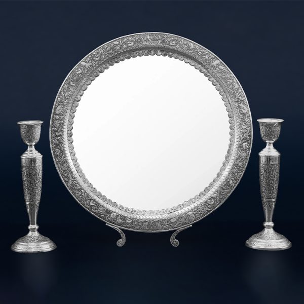 Mirror and candleholders