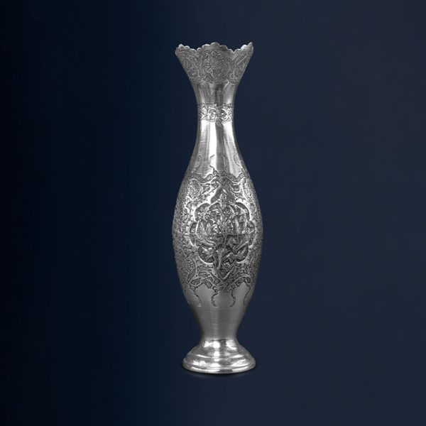 silver vase