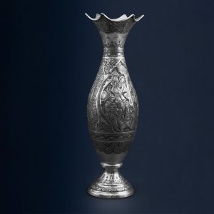 silver vase