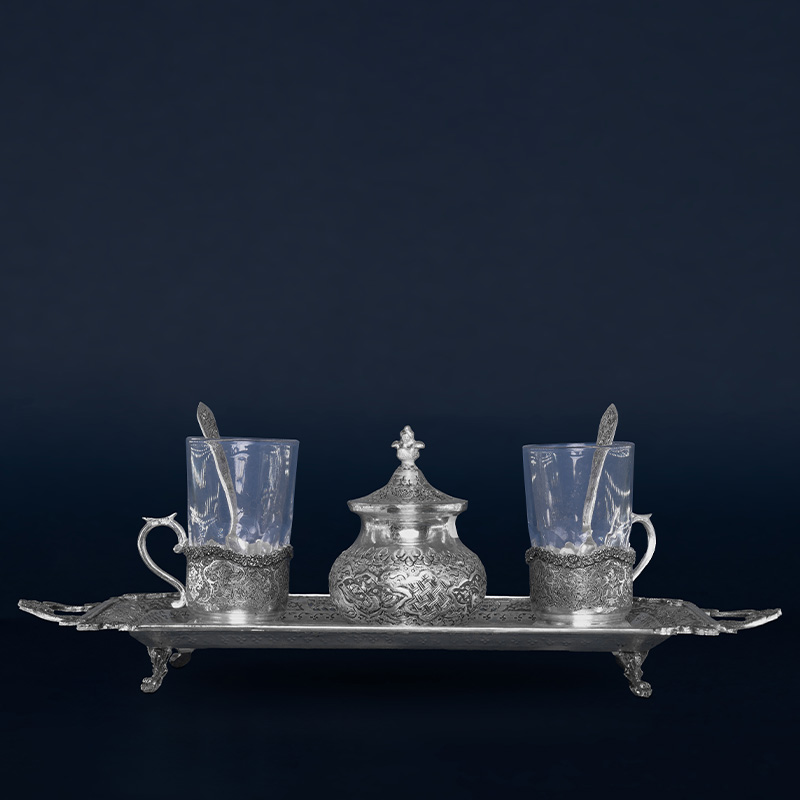 Silver cups and sugar bowls